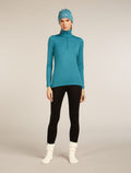 Women's Merino 200 Oasis Long Sleeve Half Zip Thermal Top Topaz - 7