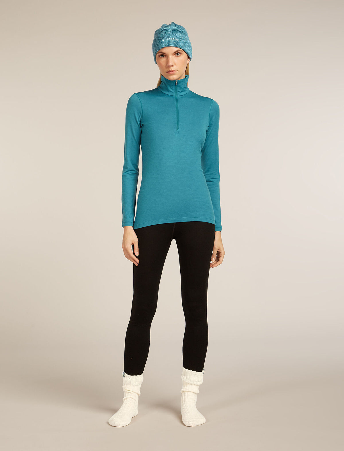 Women's Merino 200 Oasis Long Sleeve Half Zip Thermal Top Topaz - 7