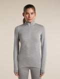 Women's Merino 260 Oasis Long Sleeve Thermal Half Zip Metro Heather - 1