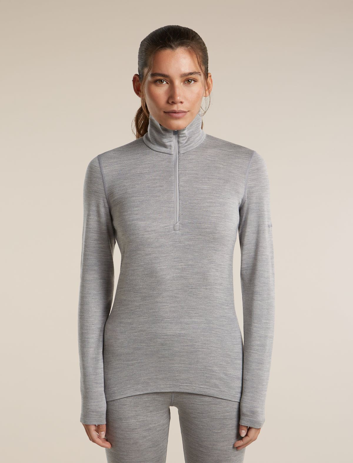 Women's Merino 260 Oasis Long Sleeve Thermal Half Zip Metro Heather - 1