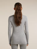 Women's Merino 260 Oasis Long Sleeve Thermal Half Zip Metro Heather - 2