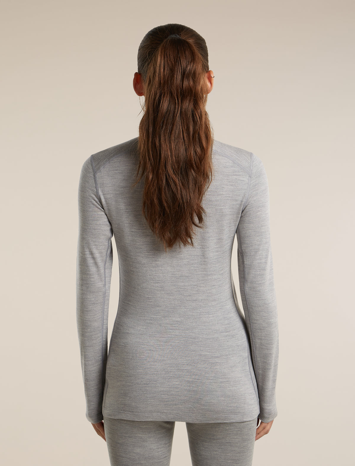 Women's Merino 260 Oasis Long Sleeve Thermal Half Zip Metro Heather - 2