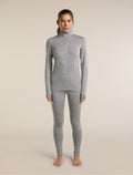 Women's Merino 260 Oasis Long Sleeve Thermal Half Zip Metro Heather - 3