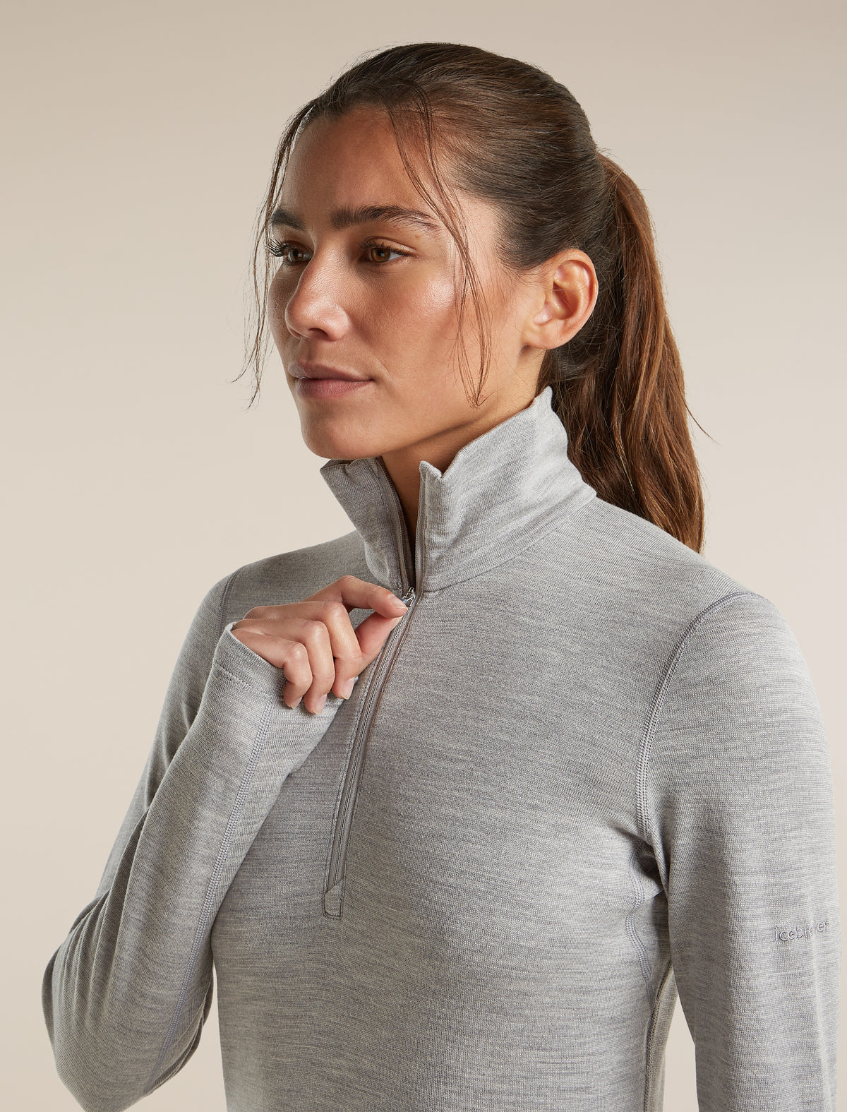 Women's Merino 260 Oasis Long Sleeve Thermal Half Zip Metro Heather - 6