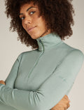 Women's Merino 260 Tech Long Sleeve Half Zip Thermal Top Moss - 5