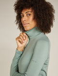 Women's Merino 260 Tech Long Sleeve Half Zip Thermal Top Moss - 6