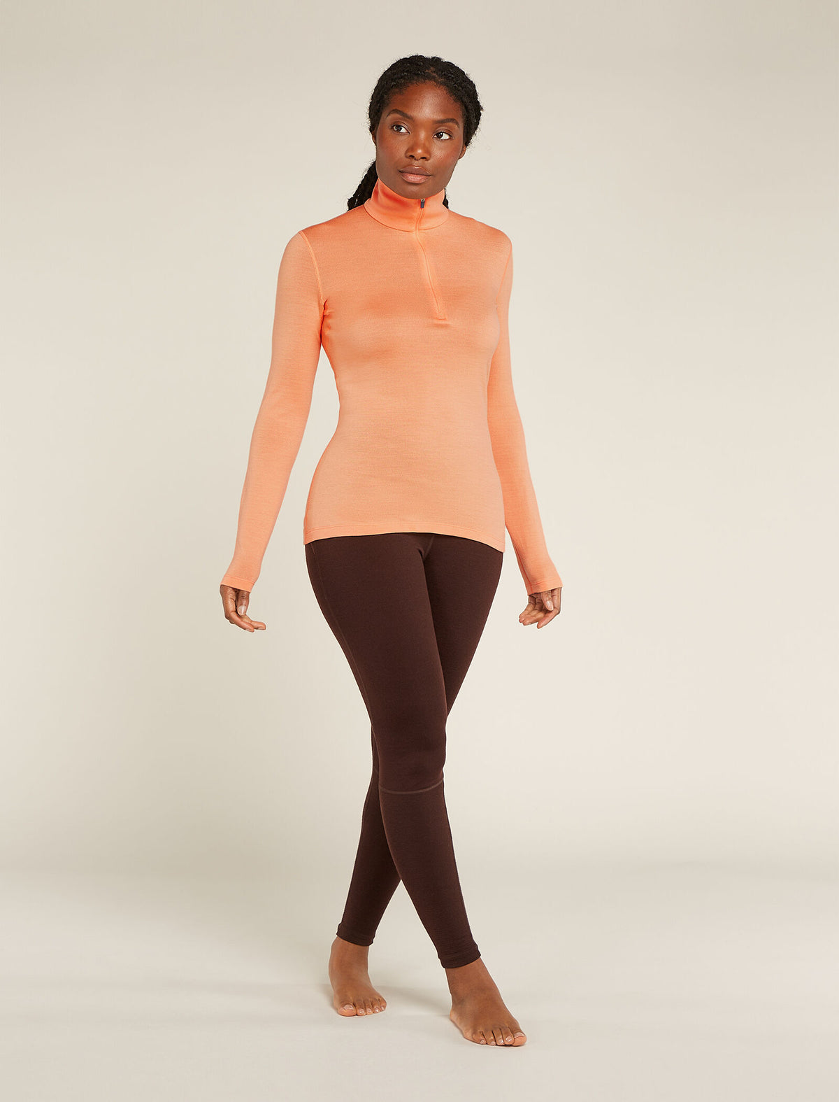 Women's Merino 260 Tech Long Sleeve Half Zip Thermal Top Feldspar - 3