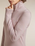 icebreaker Women's Merino 260 Oasis Long Sleeve Half Zip Pink quartz Women - 7