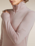 icebreaker Women's Merino 260 Oasis Long Sleeve Half Zip Pink quartz Women - 10