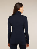 Women's Merino 260 Tech Long Sleeve Half Zip Thermal Top Midnight Navy - 2