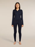 Women's Merino 260 Tech Long Sleeve Half Zip Thermal Top Midnight Navy - 3