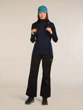 Women's Merino 260 Tech Long Sleeve Half Zip Thermal Top Midnight Navy - 4