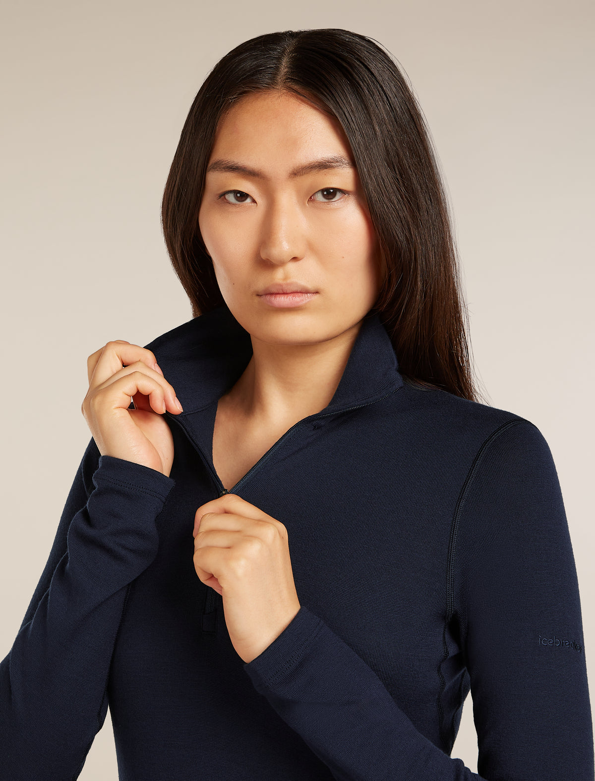 Women's Merino 260 Tech Long Sleeve Half Zip Thermal Top Midnight Navy - 7