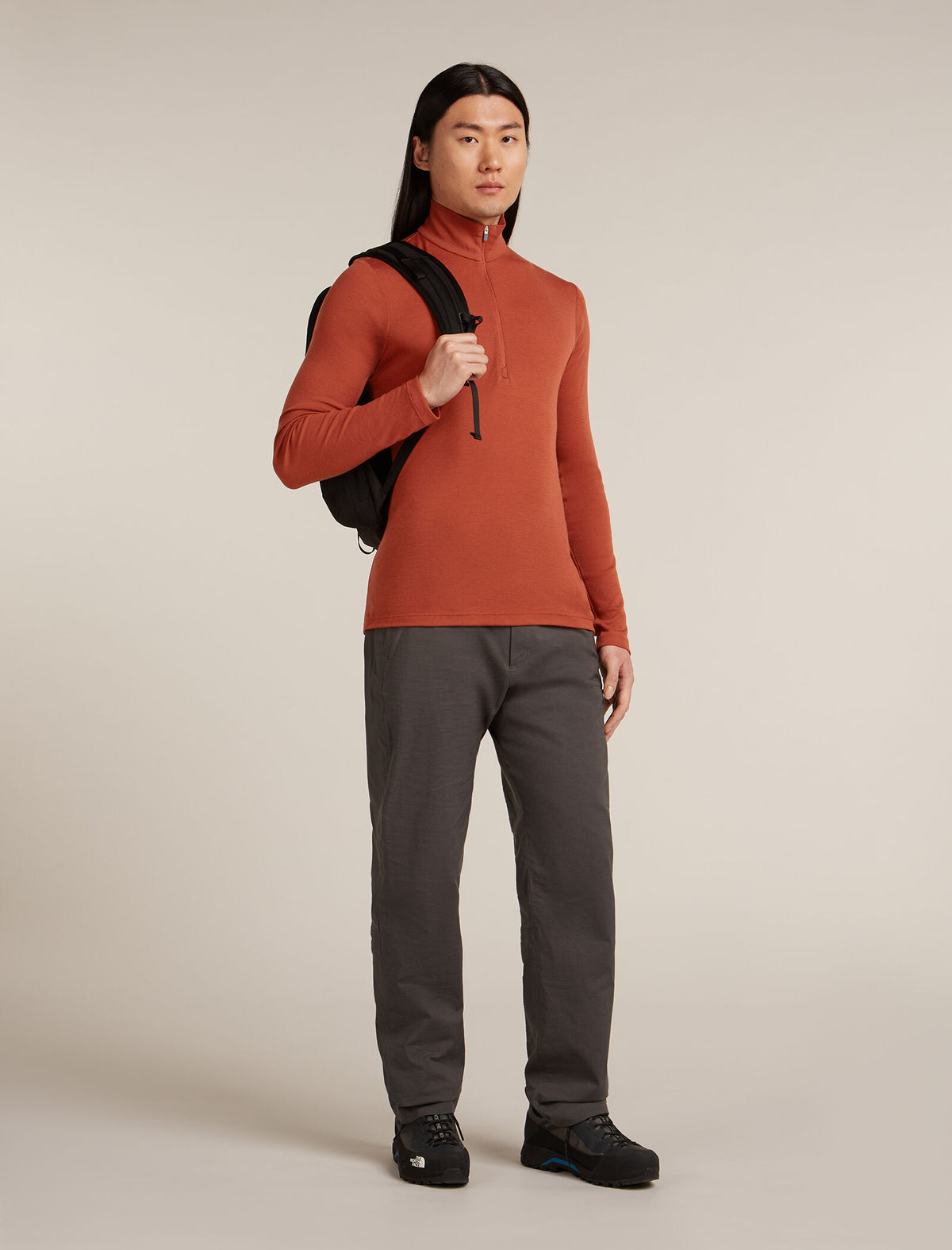 Men's Merino 175 Everyday Long Sleeve Half Zip Thermal Top Jasper - 4