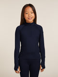 Kids’ Merino 260 Tech Long Sleeve Half Zip Thermal Top Midnight Navy - 1