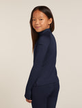 Kids’ Merino 260 Tech Long Sleeve Half Zip Thermal Top Midnight Navy - 2