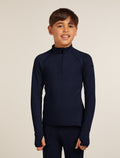 Kids’ Merino 260 Tech Long Sleeve Half Zip Thermal Top Midnight Navy - 5