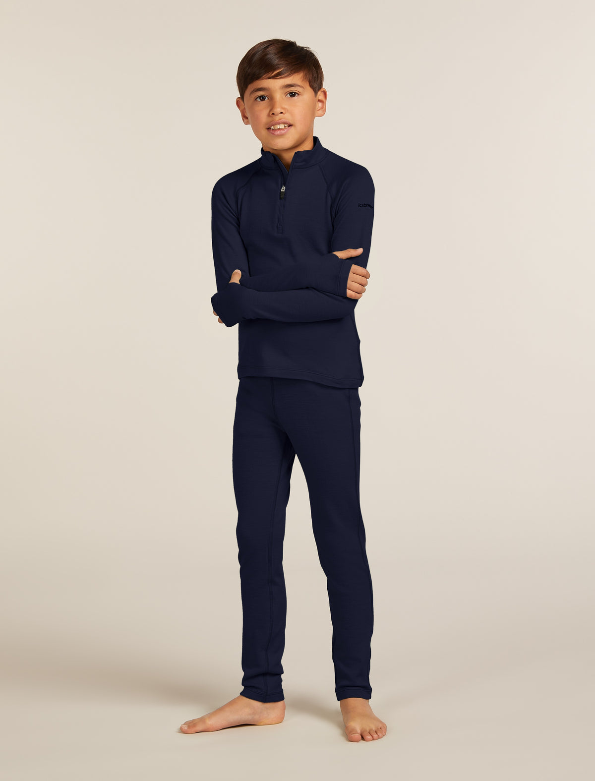 Kids’ Merino 260 Tech Long Sleeve Half Zip Thermal Top Midnight Navy - 6