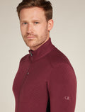 Men's Descender Long Sleeve Zip Jacket Port/Black - 5
