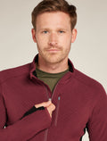 Men's Descender Long Sleeve Zip Jacket Port/Black - 8