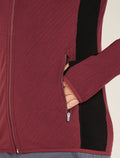 Men's Descender Long Sleeve Zip Jacket Port/Black - 9