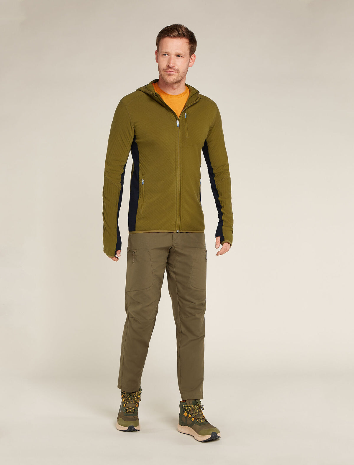 Men's Descender Long Sleeve Zip Hoodie Algae - 3