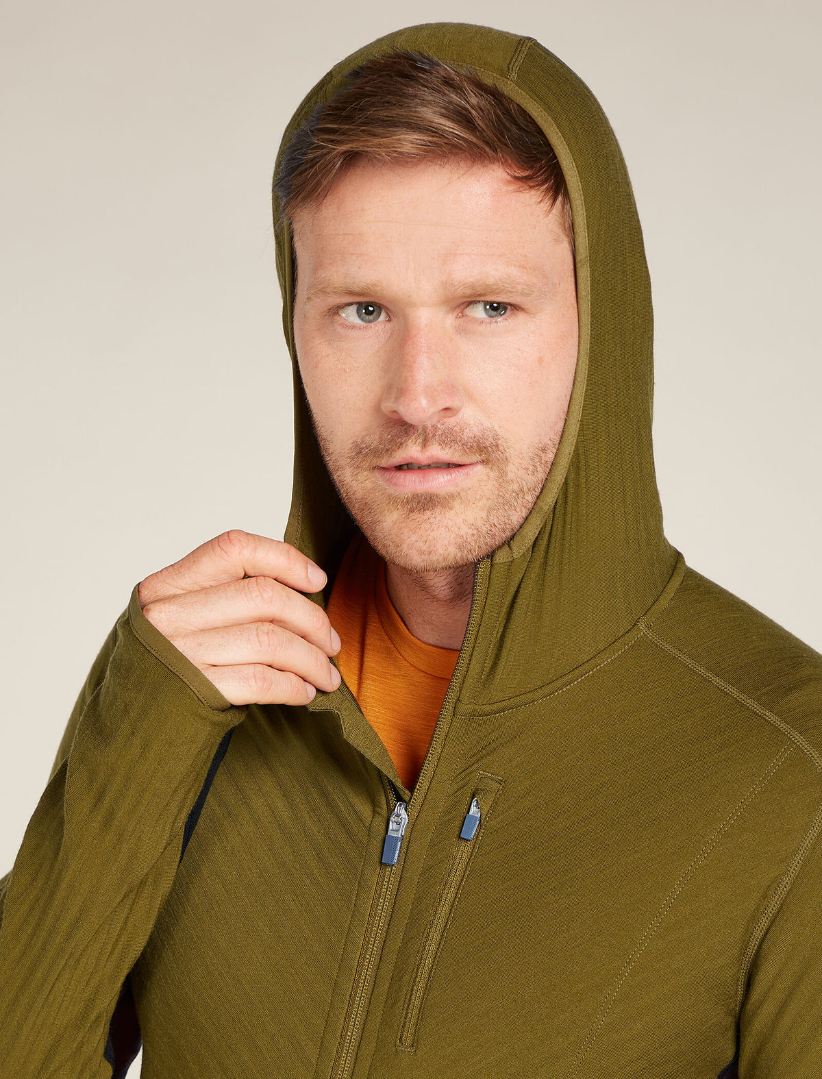 Men's Descender Long Sleeve Zip Hoodie Algae - 9