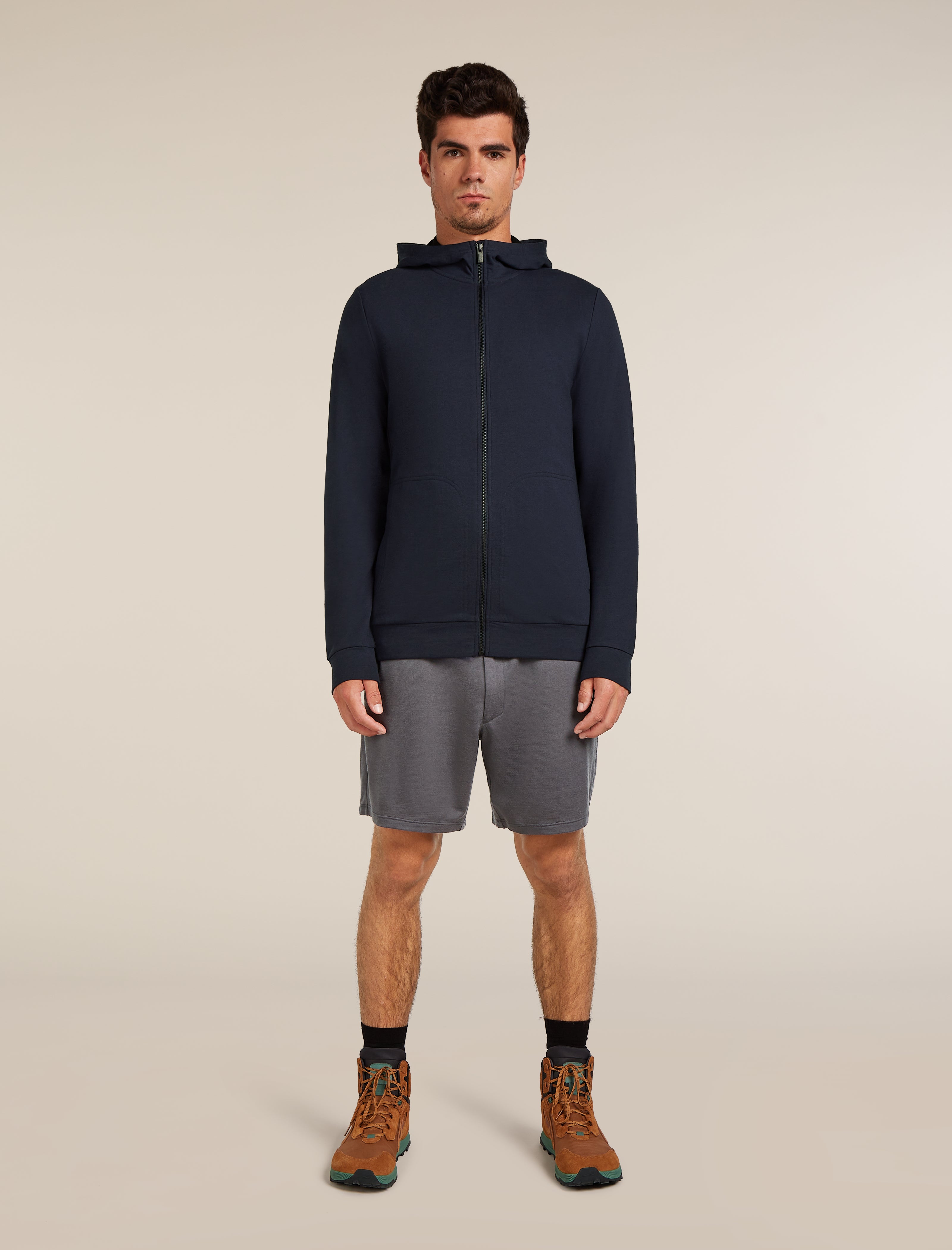 Men's Merino Blend Central Classic Long Sleeve Zip Hoodie