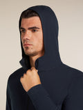 Men's Central Classic Long Sleeve Zip Hoodie Midnight Navy - 7