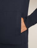Men's Central Classic Long Sleeve Zip Hoodie Midnight Navy - 8
