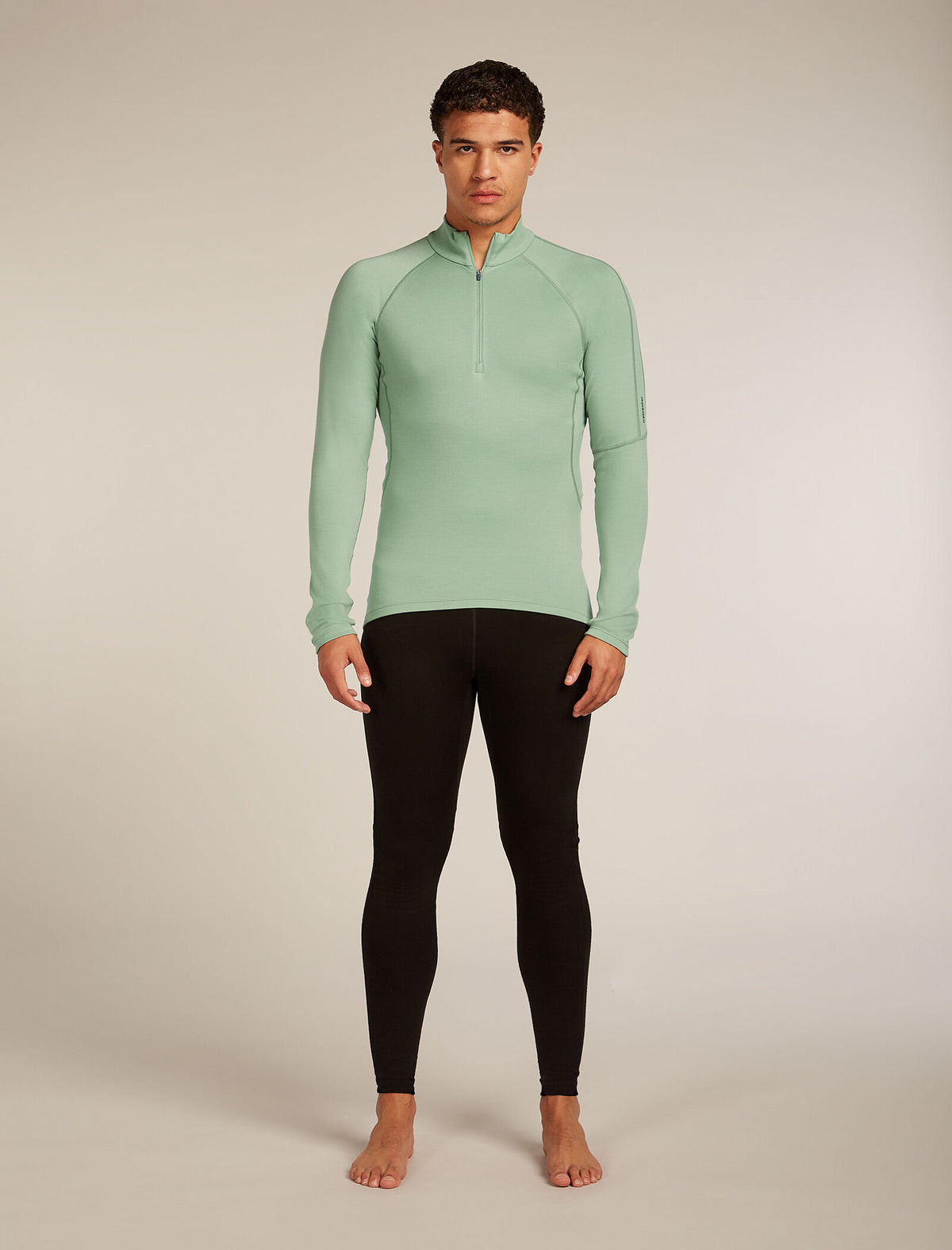 Men's 300 MerinoFine™ Polar Long Sleeve Half Zip Thermal Top Seaglass - 3