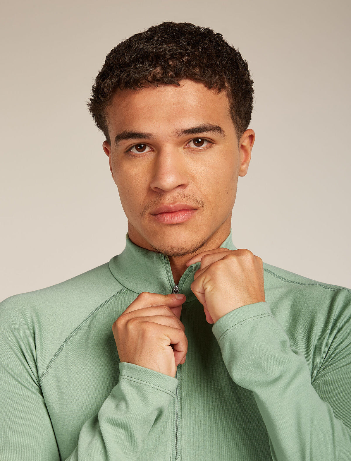Men's 300 MerinoFine™ Polar Long Sleeve Half Zip Thermal Top Seaglass - 6
