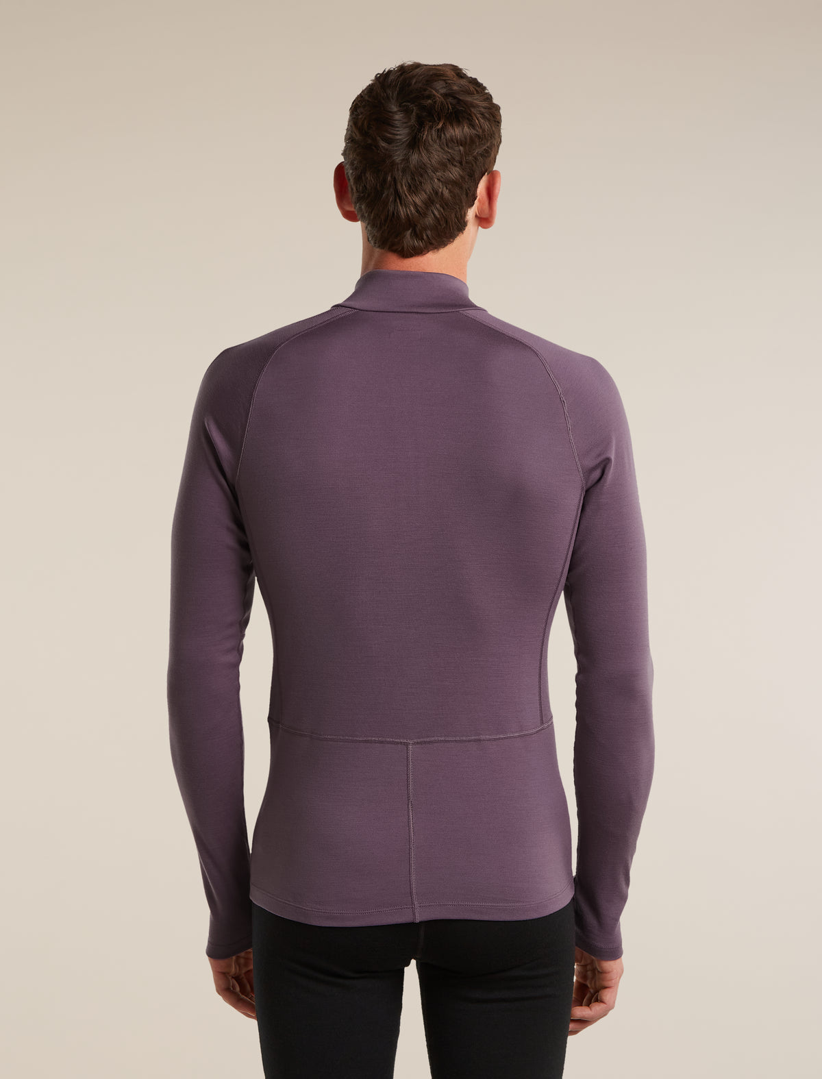 Men's 300 MerinoFine™ Polar Long Sleeve Half Zip Grey Plum - 2