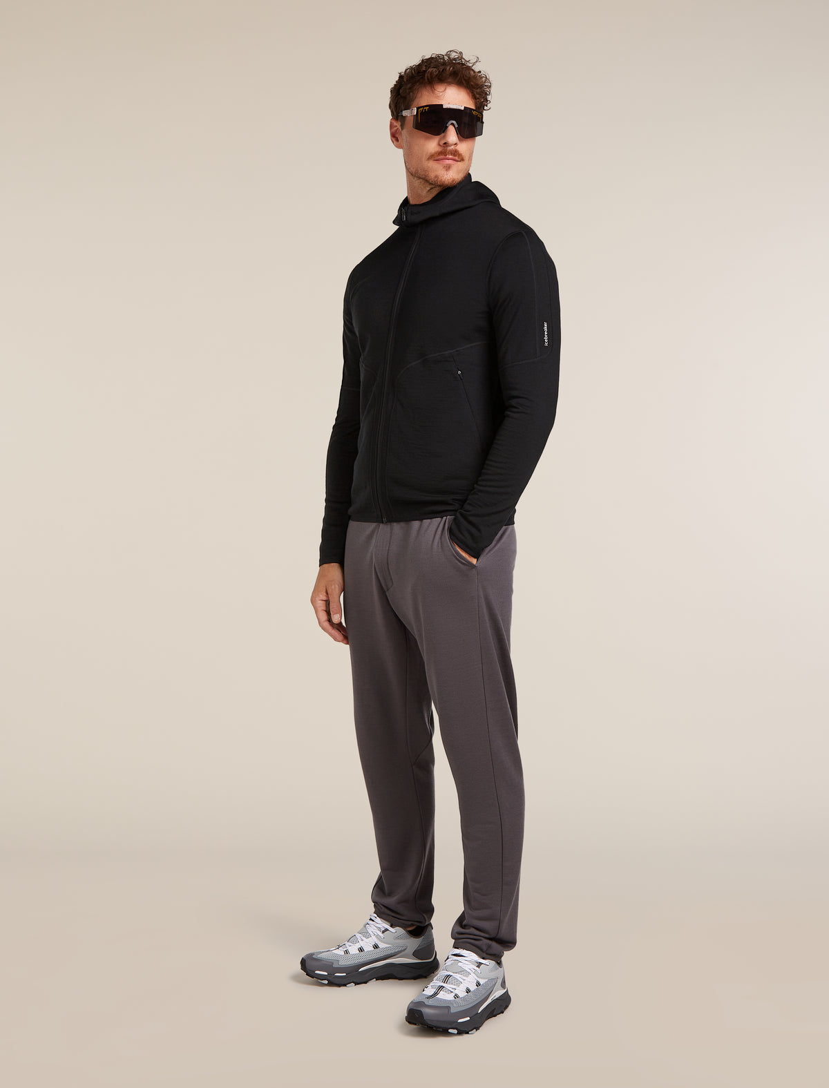 Men's Merino 560 Realfleece™ Elemental Long Sleeve Zip Hoodie Black - 4