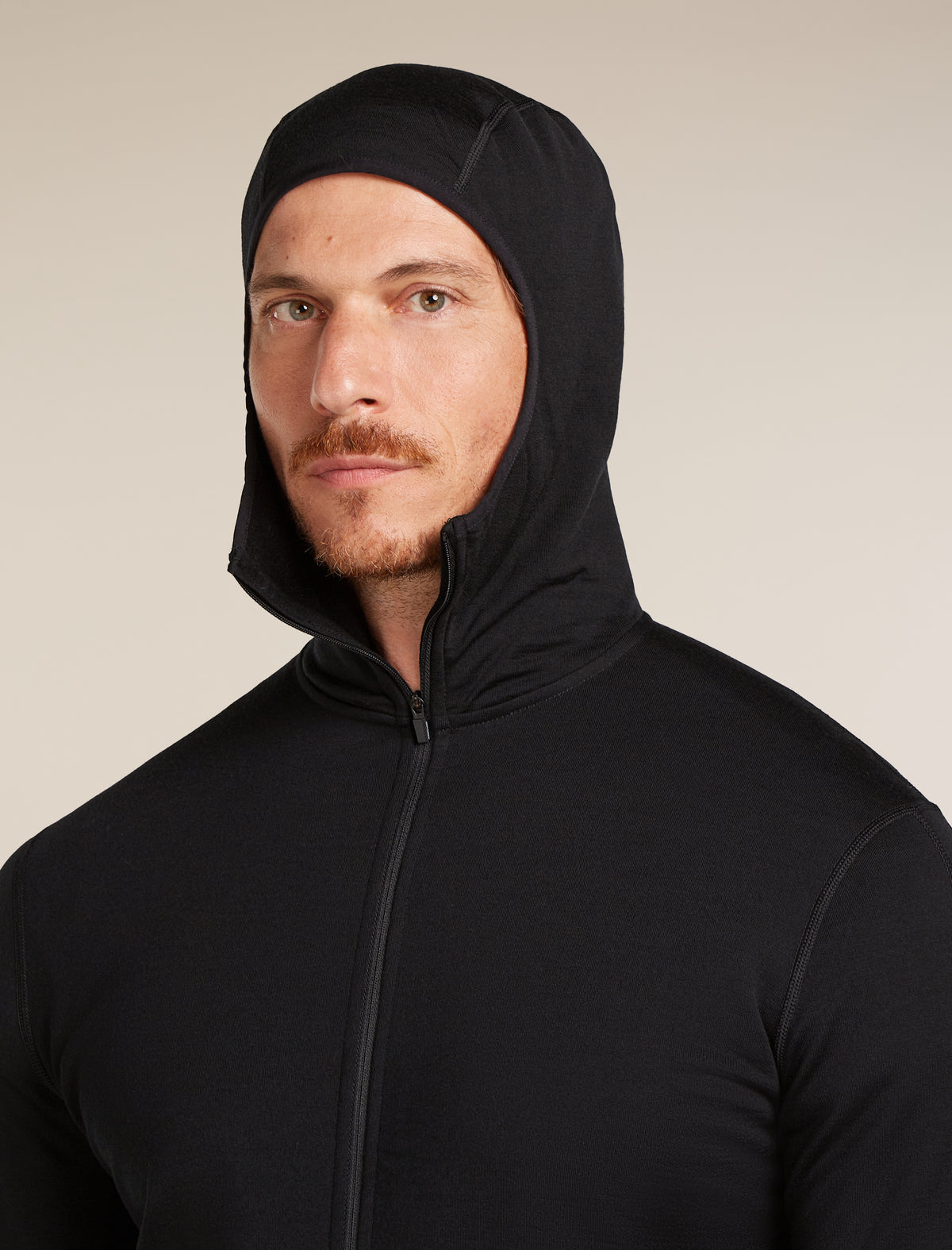 Men's Merino 560 Realfleece™ Elemental Long Sleeve Zip Hoodie Black - 7