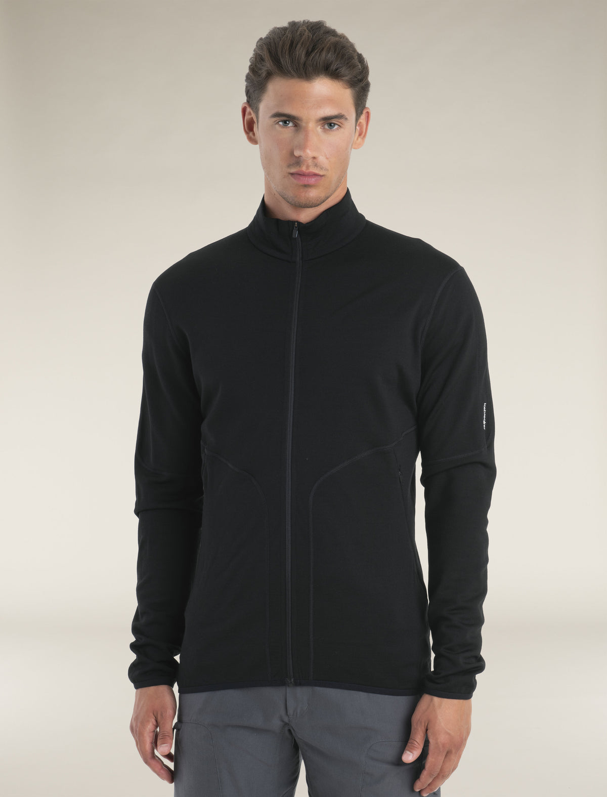 Men's Merino 560 Realfleece™ Elemental Long Sleeve Zip Jacket Black - 1