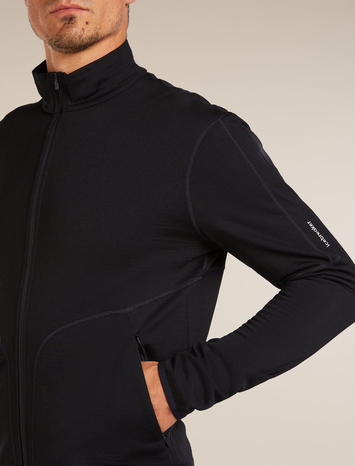 Men's Merino 560 Realfleece™ Elemental Long Sleeve Zip Jacket Black - 6