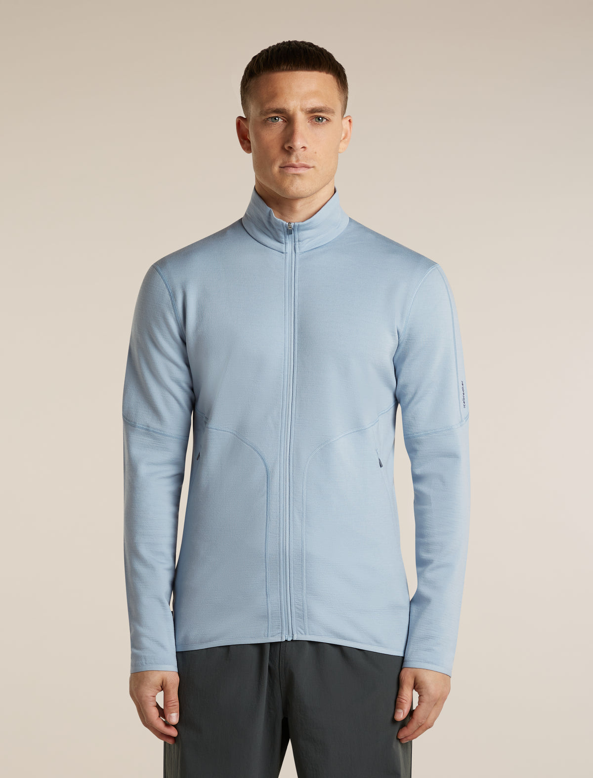 Men's Merino 560 RealFleece™ Elemental Long Sleeve Zip Hoodie Zinc Blue - 1