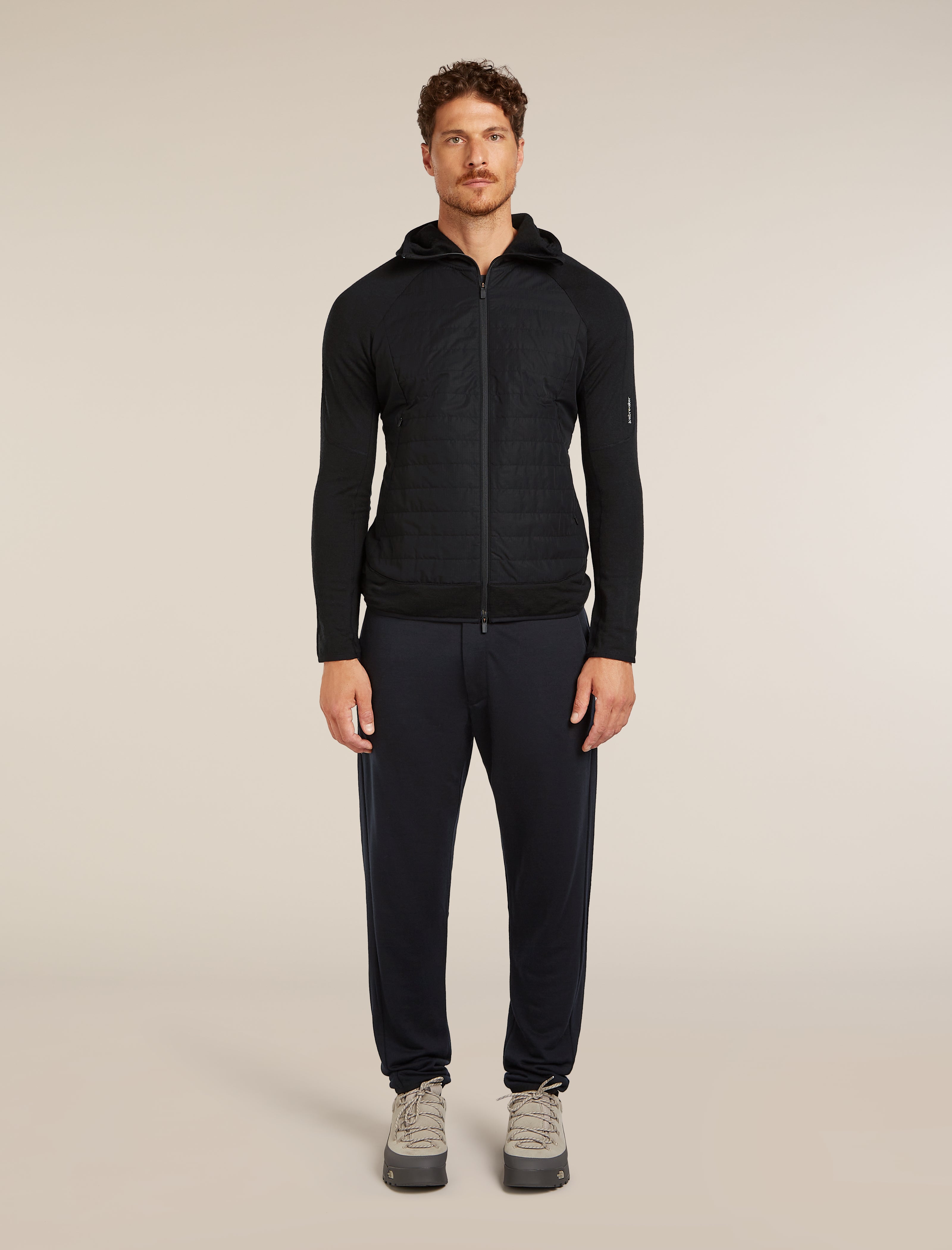 Men's Merino Blend Quantum Hybrid Long Sleeve Zip Hoodie