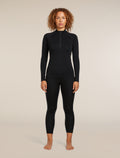 Women's 300 MerinoFine™ Polar Long Sleeve Half Zip Thermal Top Black - 3