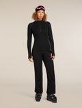 Women's 300 MerinoFine™ Polar Long Sleeve Half Zip Thermal Top Black - 4