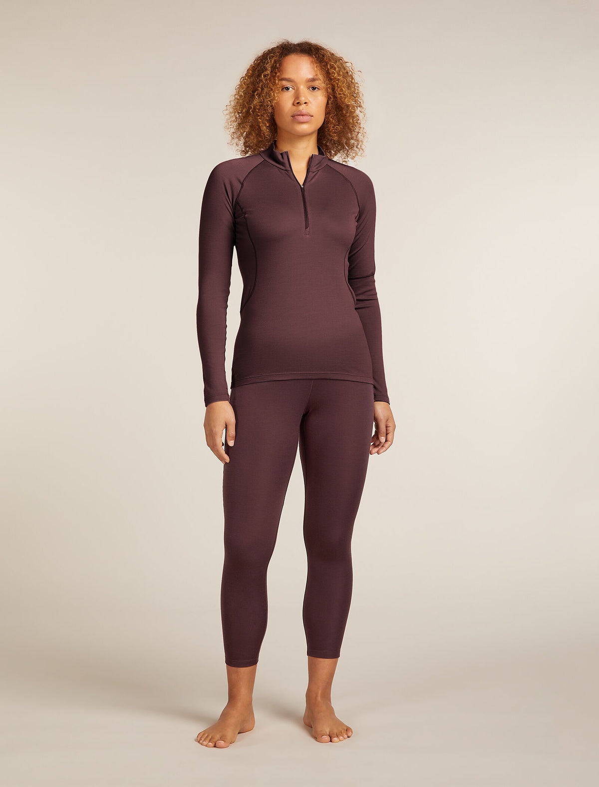 Women's 300 MerinoFine™ Polar Long Sleeve Half Zip Thermal Top Java - 3