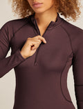 Women's 300 MerinoFine™ Polar Long Sleeve Half Zip Thermal Top Java - 6