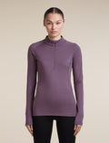 Women's 300 MerinoFine™ Polar Long Sleeve Half Zip Grey Plum - 1