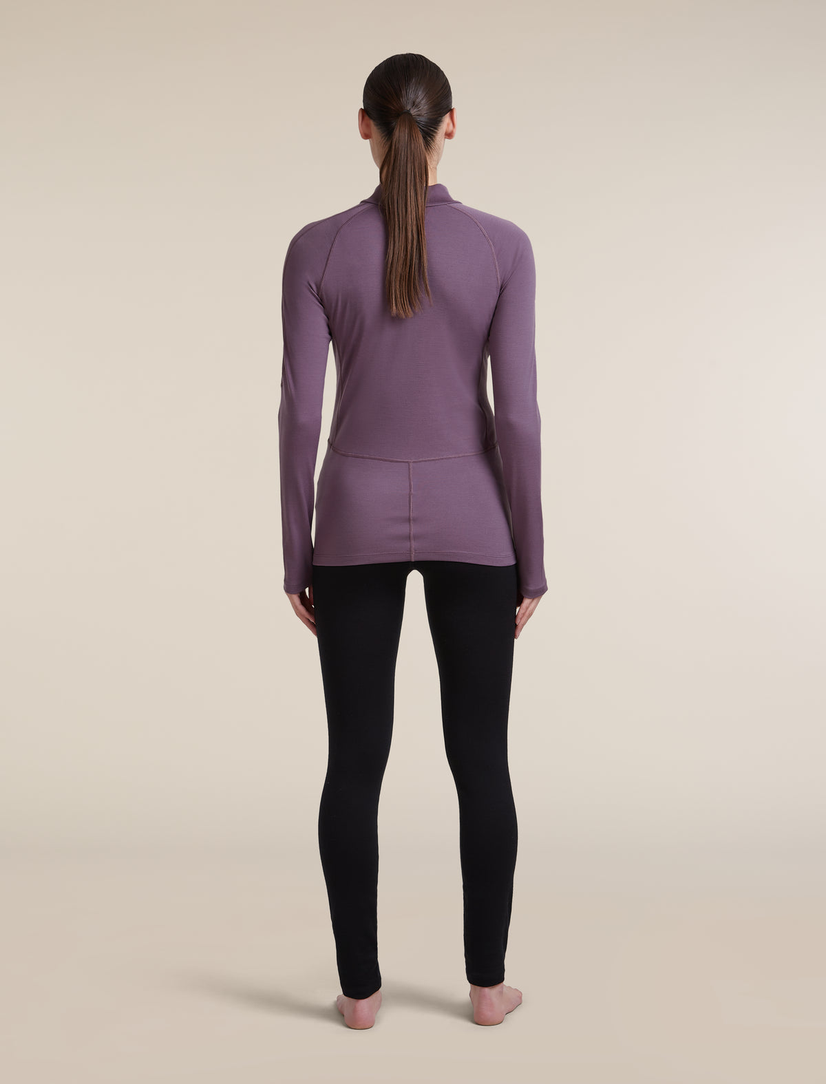 Women's 300 MerinoFine™ Polar Long Sleeve Half Zip Grey Plum - 8