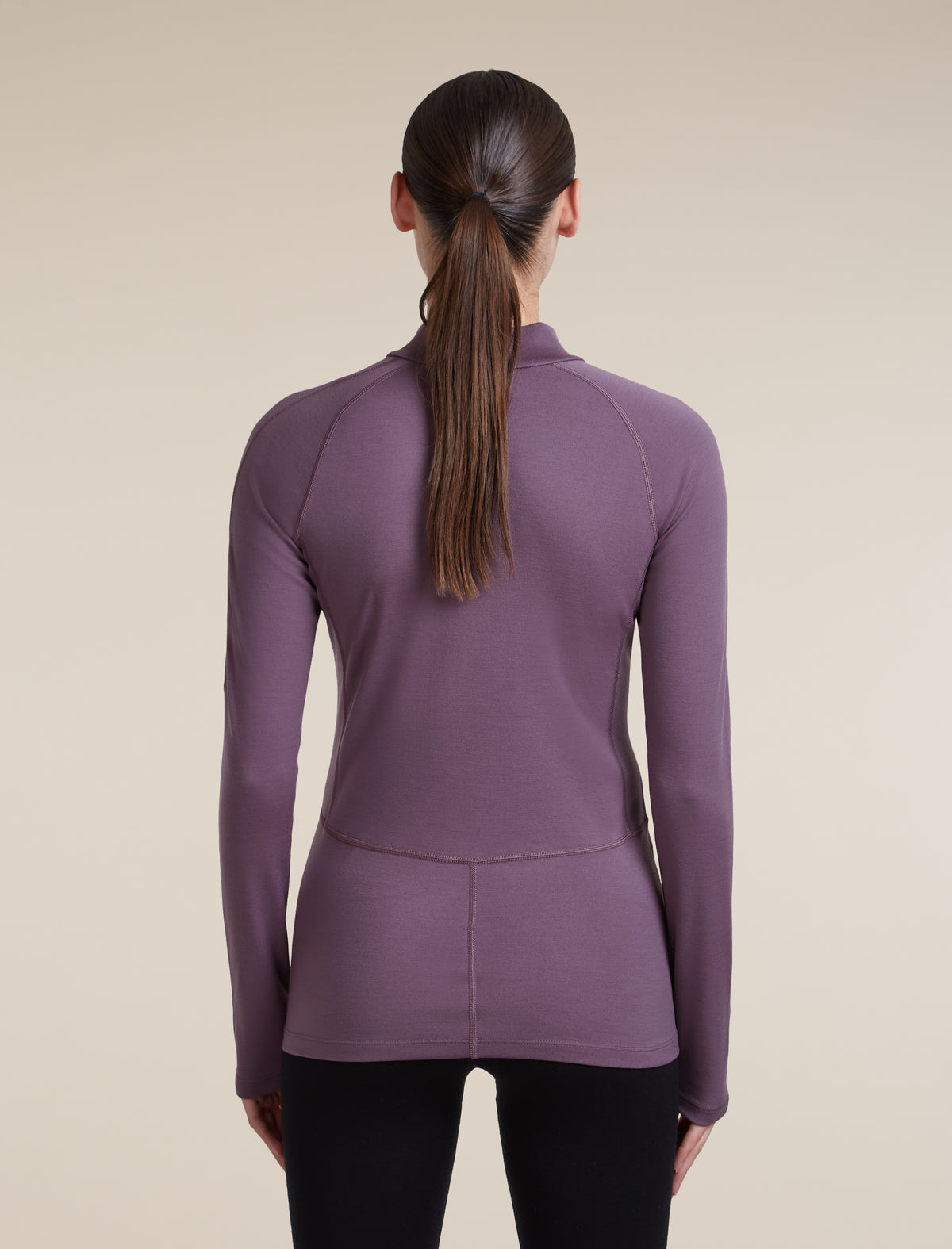 Women's 300 MerinoFine™ Polar Long Sleeve Half Zip Grey Plum - 2