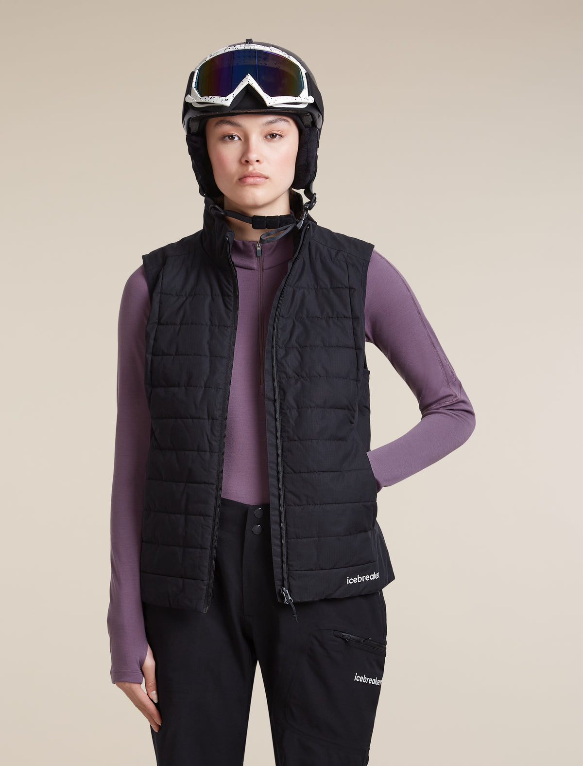 Women's 300 MerinoFine™ Polar Long Sleeve Half Zip Grey Plum - 5