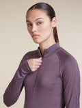 Women's 300 MerinoFine™ Polar Long Sleeve Half Zip Grey Plum - 6