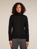 Women's Merino 560 Realfleece™ Elemental Long Sleeve Zip Hoodie Black - 1