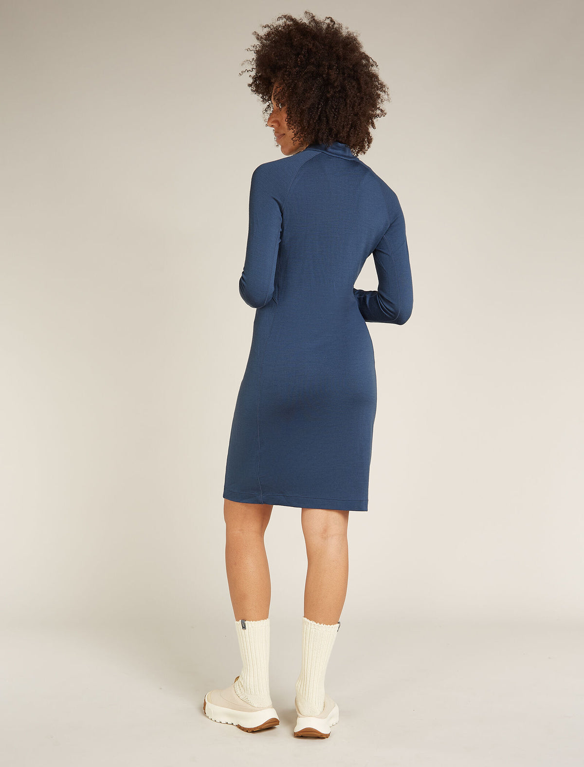 Robe à manches longues et demi-glissière 260 Granary en mérinos Women's  - 4